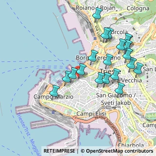 Mappa Via di Cavana, 34124 Trieste TS, Italia (1.025)