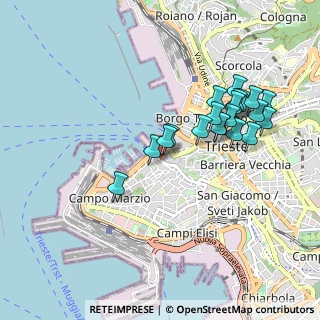 Mappa Via di Cavana, 34124 Trieste TS, Italia (0.886)