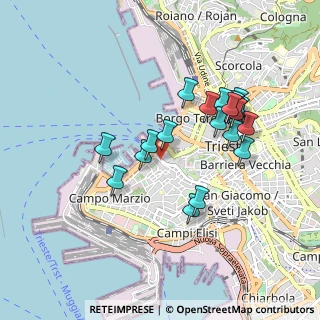 Mappa Via di Cavana, 34124 Trieste TS, Italia (0.834)