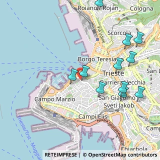 Mappa Via di Cavana, 34124 Trieste TS, Italia (1.13364)
