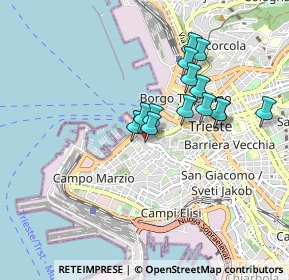 Mappa Via di Cavana, 34124 Trieste TS, Italia (0.71571)