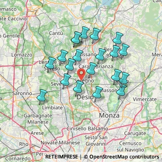 Mappa Via G. Casati, 20831 Seregno MB, Italia (6.579)