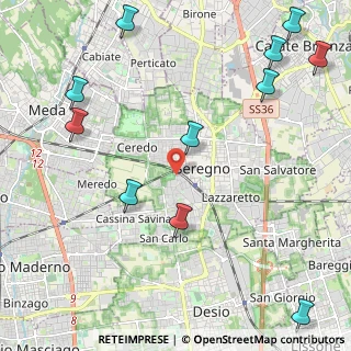 Mappa Via G. Casati, 20831 Seregno MB, Italia (2.92727)