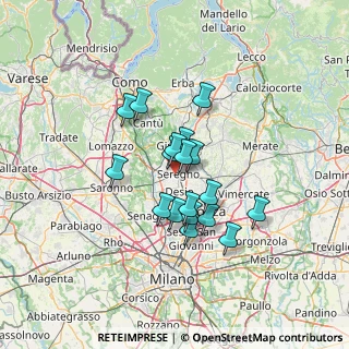 Mappa Via G. Casati, 20831 Seregno MB, Italia (9.98944)