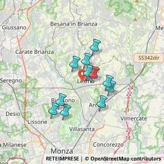 Mappa Via Lambro, 20855 Lesmo MB, Italia (2.70636)