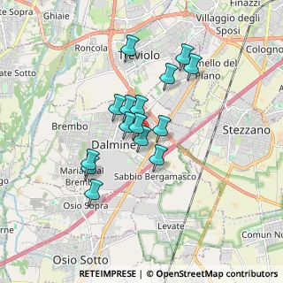 Mappa Via Monte Nevoso, 24044 Dalmine BG, Italia (1.364)