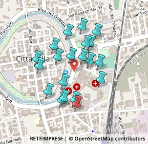 Mappa Via Riva dell'Ospedale, 35013 Cittadella PD, Italia (0.189)