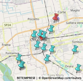 Mappa Via Riva dell'Ospedale, 35013 Cittadella PD, Italia (1.97357)