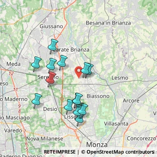 Mappa Via Vicinale Milano Storta 6 zona, 20845 Sovico MB, Italia (3.58143)