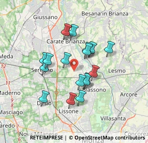 Mappa Via Vicinale Milano Storta 6 zona, 20845 Sovico MB, Italia (2.86056)