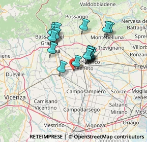 Mappa Vicolo Pier Fortunato Calvi, 35019 San Martino di Lupari PD, Italia (10.7705)