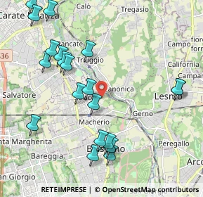 Mappa Strada Vicinale Vecchia delle Vallette, 20845 Sovico MB, Italia (2.3105)