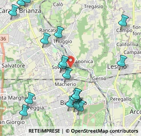 Mappa Strada Vicinale Vecchia delle Vallette, 20845 Sovico MB, Italia (2.49444)