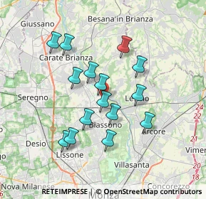 Mappa Strada Vicinale Vecchia delle Vallette, 20845 Sovico MB, Italia (3.10733)