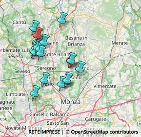 Mappa Strada Vicinale Vecchia delle Vallette, 20845 Sovico MB, Italia (6.985)