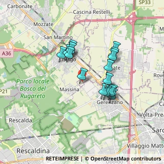 Mappa Via Per la Massina, 22078 Cislago VA, Italia (1.46882)