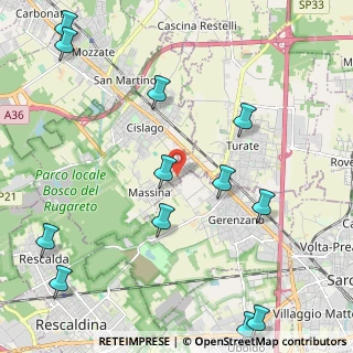 Mappa Via Per la Massina, 22078 Cislago VA, Italia (2.83167)