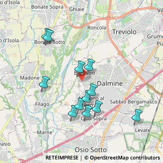 Mappa Via U. Foscolo, 24044 Dalmine BG, Italia (1.86167)