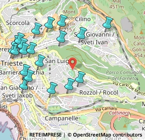 Mappa Via San Martino, 34142 Trieste TS, Italia (1.211)