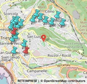 Mappa Via San Martino, 34142 Trieste TS, Italia (1.205)
