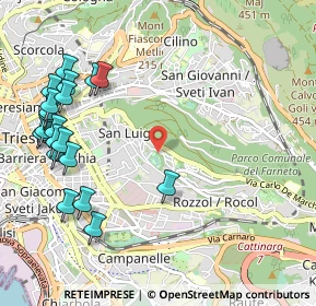 Mappa Via San Martino, 34142 Trieste TS, Italia (1.2965)