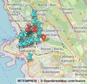 Mappa Via San Martino, 34142 Trieste TS, Italia (1.578)