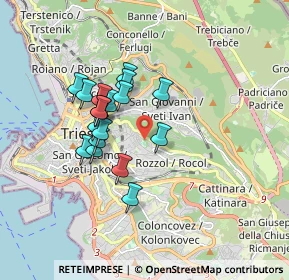 Mappa Via San Martino, 34142 Trieste TS, Italia (1.40944)