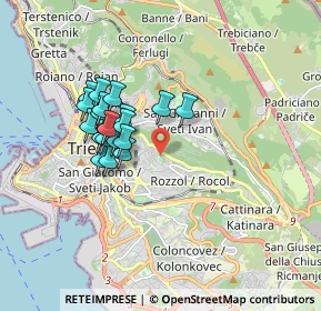 Mappa Via San Martino, 34142 Trieste TS, Italia (1.429)