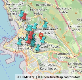 Mappa Via San Martino, 34142 Trieste TS, Italia (1.4025)