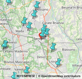 Mappa Via Alcide De Gasperi, 20831 Seregno MB, Italia (5.25)