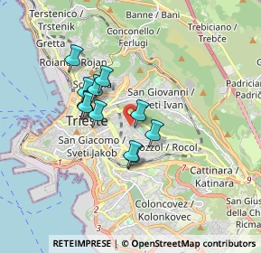 Mappa Via Guiseppe E Luca Del Mestri, 34141 Trieste TS, Italia (1.30667)