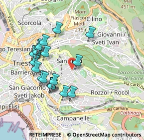 Mappa Via Guiseppe E Luca Del Mestri, 34141 Trieste TS, Italia (0.9025)