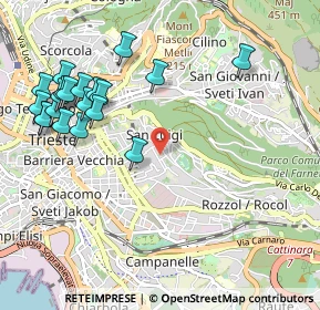Mappa Via Guiseppe E Luca Del Mestri, 34141 Trieste TS, Italia (1.188)