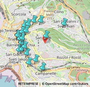 Mappa Via Guiseppe E Luca Del Mestri, 34141 Trieste TS, Italia (1.035)