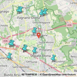 Mappa Via Wagner, 21058 Solbiate Olona VA, Italia (2.74083)