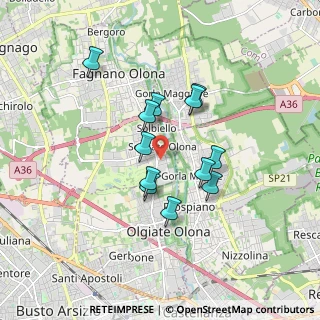 Mappa Via Wagner, 21058 Solbiate Olona VA, Italia (1.39167)