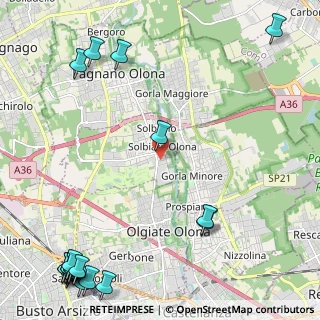 Mappa Via Wagner, 21058 Solbiate Olona VA, Italia (3.6175)