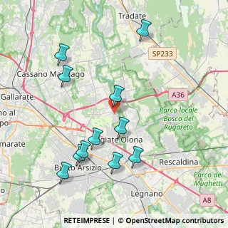 Mappa Via Wagner, 21058 Solbiate Olona VA, Italia (4.19818)