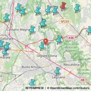 Mappa Via Wagner, 21058 Solbiate Olona VA, Italia (6.3265)