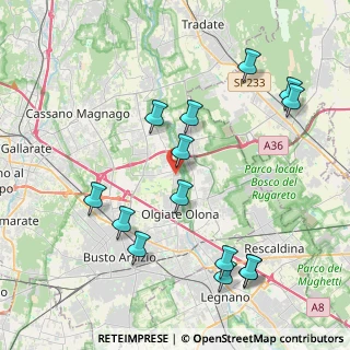 Mappa Via Wagner, 21058 Solbiate Olona VA, Italia (4.51286)