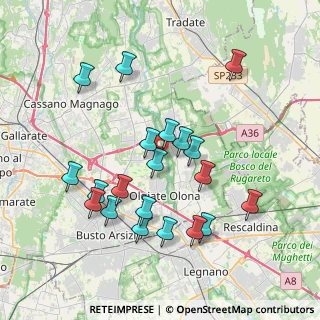 Mappa Via Wagner, 21058 Solbiate Olona VA, Italia (3.76)