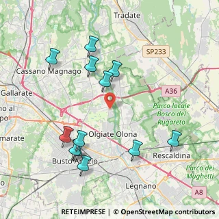 Mappa Via Wagner, 21058 Solbiate Olona VA, Italia (4.28583)