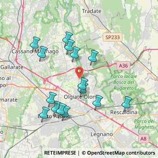 Mappa Via Wagner, 21058 Solbiate Olona VA, Italia (3.98)