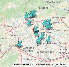 Mappa Via: Nico D, 35013 Cittadella PD, Italia (11.20737)