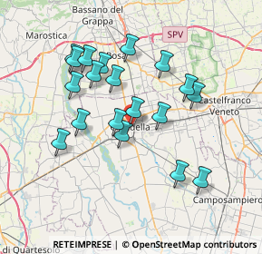 Mappa Via: Nico D, 35013 Cittadella PD, Italia (6.66579)