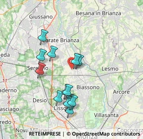 Mappa Via Leonardo da Vinci, 20845 Sovico MB, Italia (3.3425)