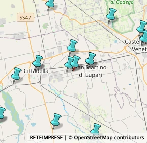Mappa Via Cavaccina, 35019 Tombolo PD, Italia (5.8945)