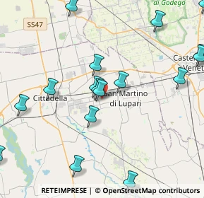 Mappa Via Cavaccina, 35019 Tombolo PD, Italia (5.6955)