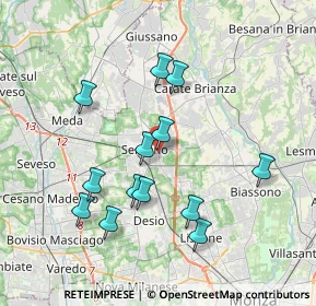 Mappa Via Galileo Galilei, 20831 Seregno MB, Italia (3.57846)