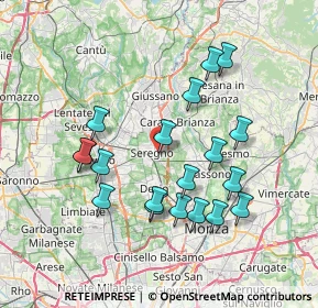 Mappa Via Galileo Galilei, 20831 Seregno MB, Italia (7.11053)